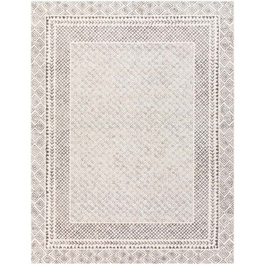 Wade Logan Calvo Light Beige/Charcoal Area Rug