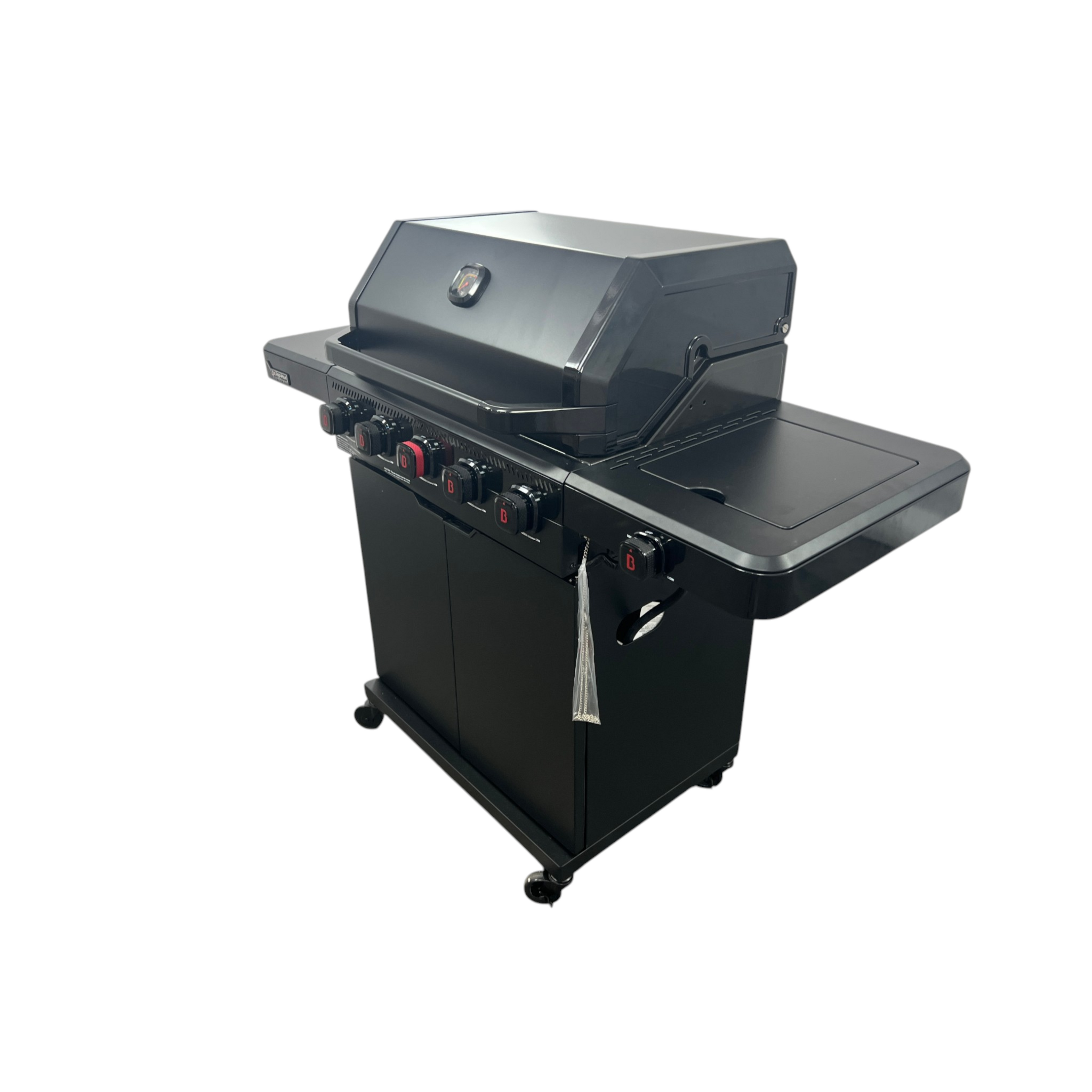 Brand-Man Grills Pro 5-Burner Propane Gas Grill with 14000 BTU Infrared Searing Zone, Porcelain-Coated Cast Iron Cast Iron Grates & Griddle, Side Burner For Outdoor Cooking
