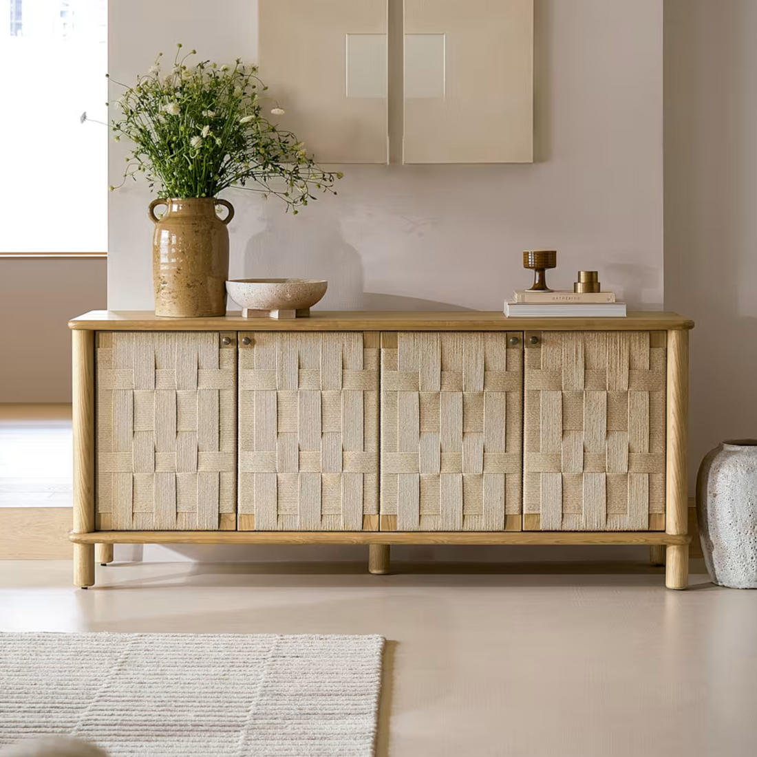 Castlery Ashen Papercord Sideboard