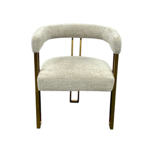 Everly Quinn Rienna Chenille Upholstered Gold Kitchen Dining Armchair (Set of 4), image 5