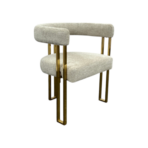 Everly Quinn Rienna Chenille Upholstered Gold Kitchen Dining Armchair (Set of 4), image 9