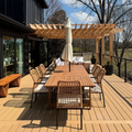 Lark Manor Alyisa Rectangular Eucalyptus Extendable Outdoor Dining Table