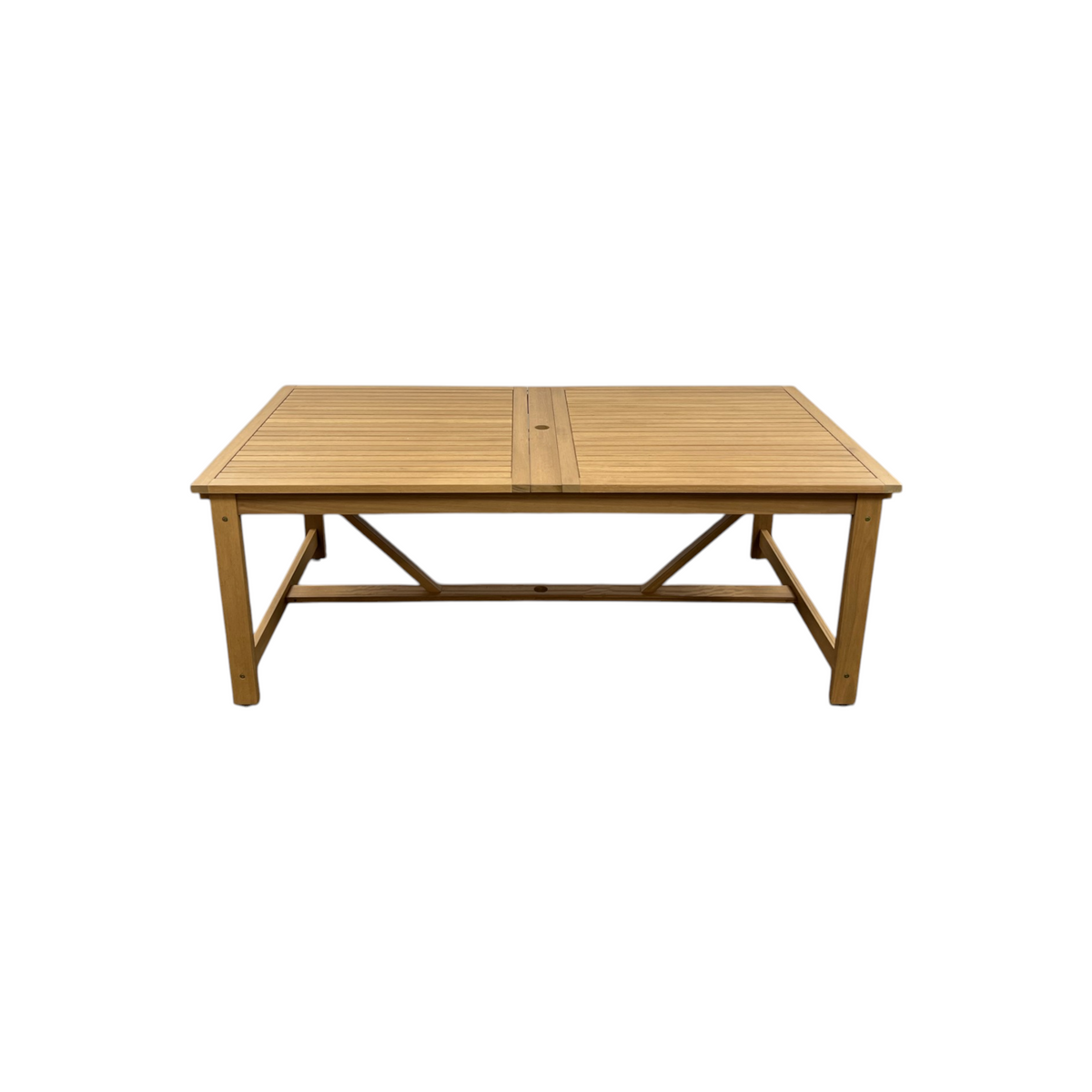 Lark Manor Alyisa Rectangular Eucalyptus Extendable Outdoor Dining Table