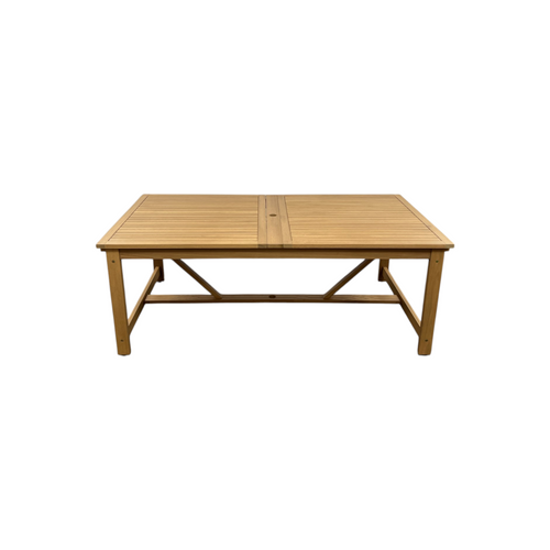 Lark Manor Alyisa Rectangular Eucalyptus Extendable Outdoor Dining Table, image 3