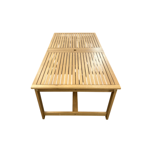 Lark Manor Alyisa Rectangular Eucalyptus Extendable Outdoor Dining Table, image 6