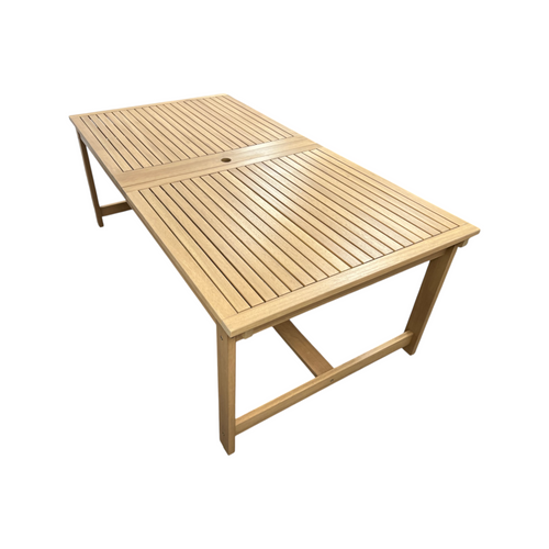 Lark Manor Alyisa Rectangular Eucalyptus Extendable Outdoor Dining Table, image 10