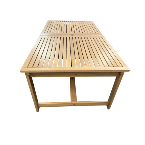Lark Manor Alyisa Rectangular Eucalyptus Extendable Outdoor Dining Table, image 11