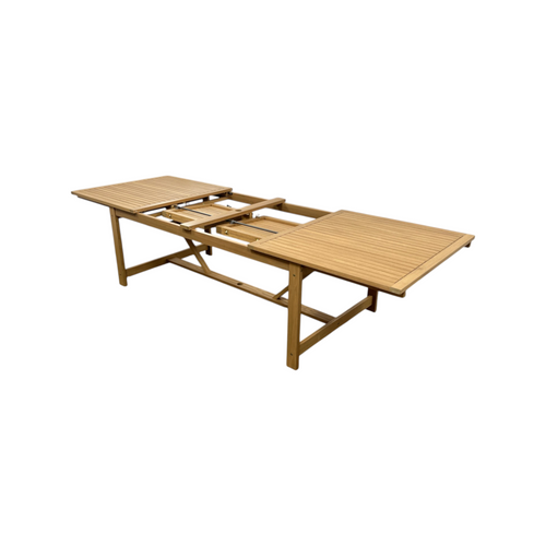 Lark Manor Alyisa Rectangular Eucalyptus Extendable Outdoor Dining Table, image 16