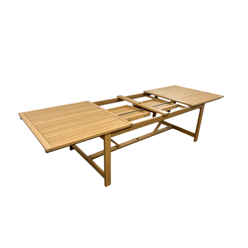 Lark Manor Alyisa Rectangular Eucalyptus Extendable Outdoor Dining Table, image 17