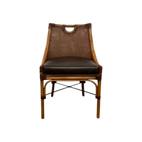 Woodbridge Furniture Bali Genuine Leather Upholstered Side Chair, image 3