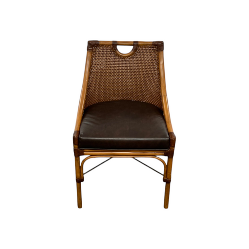 Woodbridge Furniture Bali Genuine Leather Upholstered Side Chair, image 4