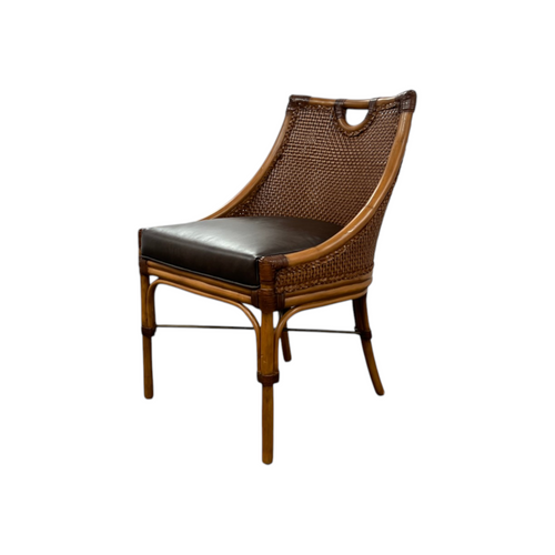 Woodbridge Furniture Bali Genuine Leather Upholstered Side Chair, image 5