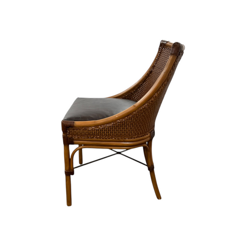 Woodbridge Furniture Bali Genuine Leather Upholstered Side Chair, image 6