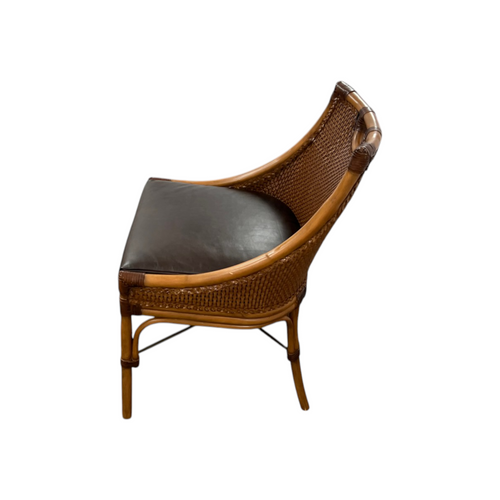 Woodbridge Furniture Bali Genuine Leather Upholstered Side Chair, image 7