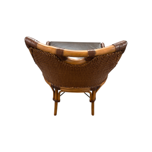 Woodbridge Furniture Bali Genuine Leather Upholstered Side Chair, image 8