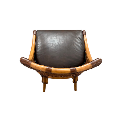Woodbridge Furniture Bali Genuine Leather Upholstered Side Chair, image 9
