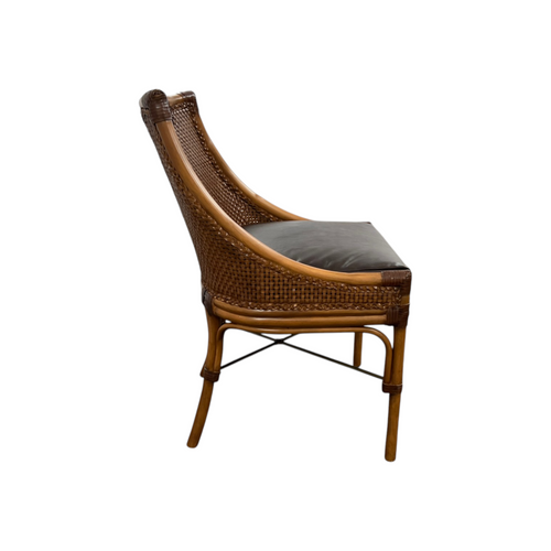 Woodbridge Furniture Bali Genuine Leather Upholstered Side Chair, image 12