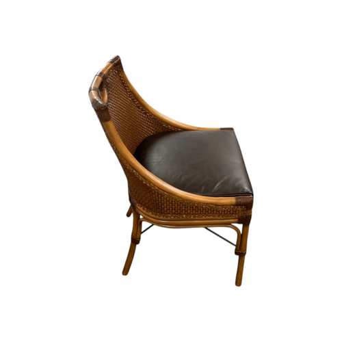 Woodbridge Furniture Bali Genuine Leather Upholstered Side Chair, image 13
