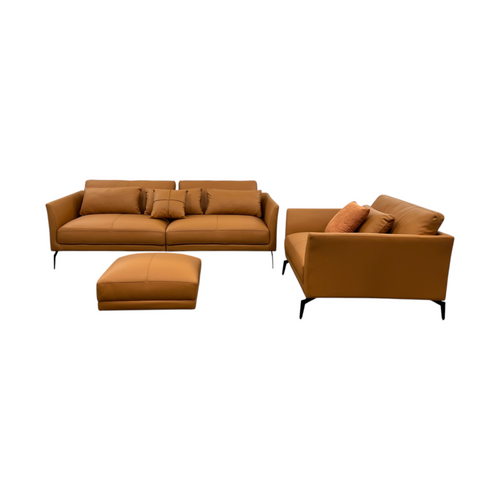 Wren Decors Genuine Leather Modular Sofa Cushion Couch Set, image 2