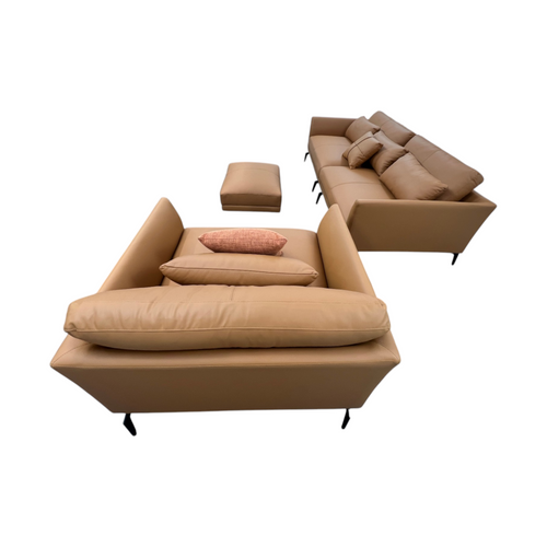 Wren Decors Genuine Leather Modular Sofa Cushion Couch Set, image 5