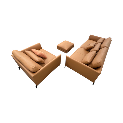Wren Decors Genuine Leather Modular Sofa Cushion Couch Set, image 6