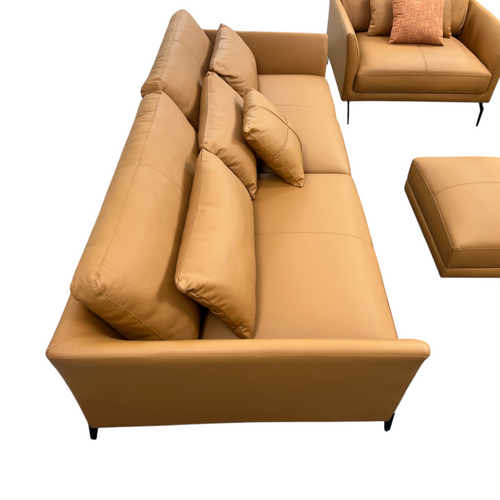 Wren Decors Genuine Leather Modular Sofa Cushion Couch Set, image 7