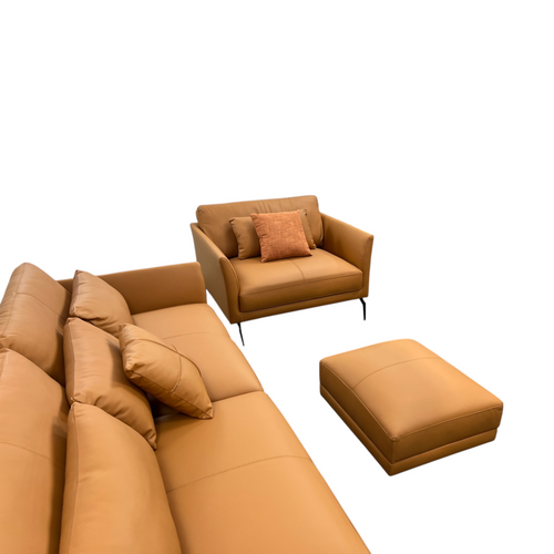 Wren Decors Genuine Leather Modular Sofa Cushion Couch Set, image 8
