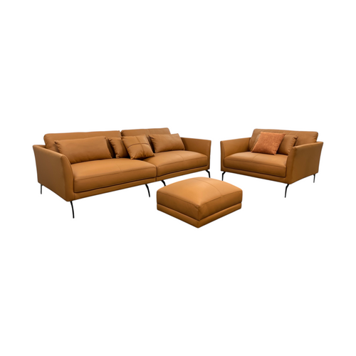 Wren Decors Genuine Leather Modular Sofa Cushion Couch Set, image 10
