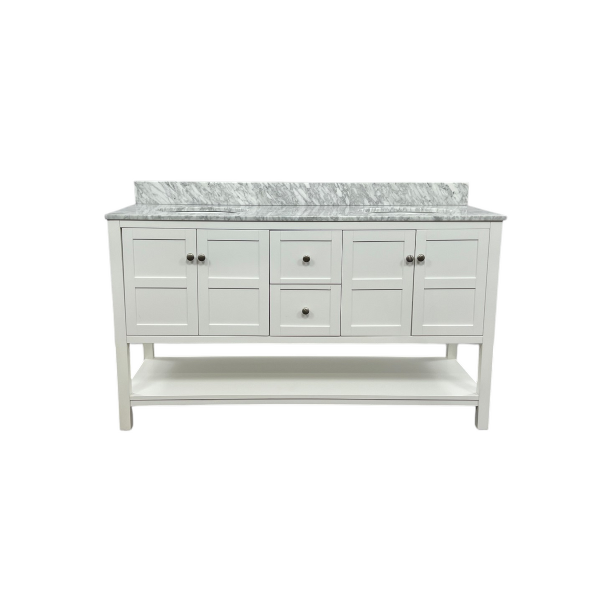 Lark Manor Amyra Hoefer 60" Double Bathroom Vanity Set