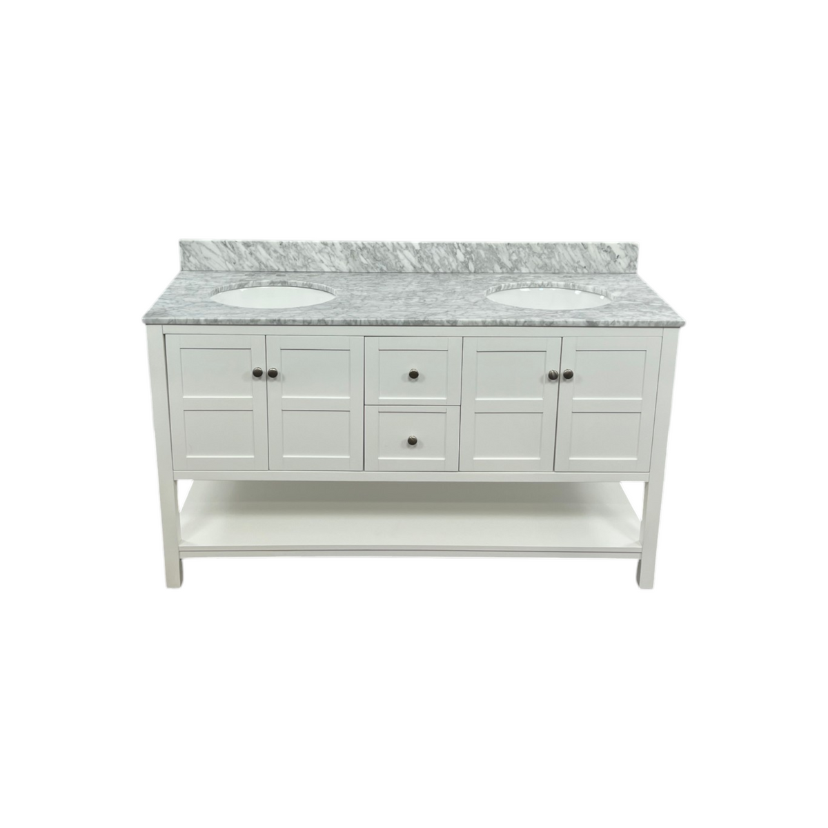 Lark Manor Amyra Hoefer 60" Double Bathroom Vanity Set