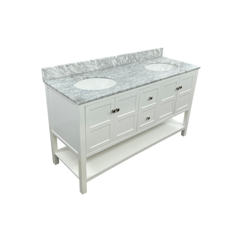 Lark Manor Amyra Hoefer 60" Double Bathroom Vanity Set, image 8