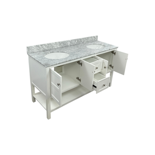 Lark Manor Amyra Hoefer 60" Double Bathroom Vanity Set, image 13