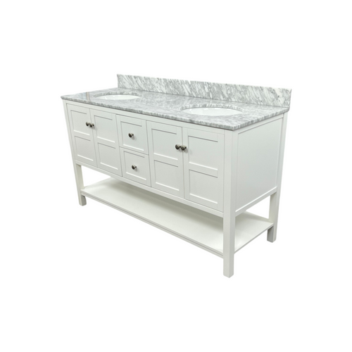 Lark Manor Amyra Hoefer 60" Double Bathroom Vanity Set, image 14