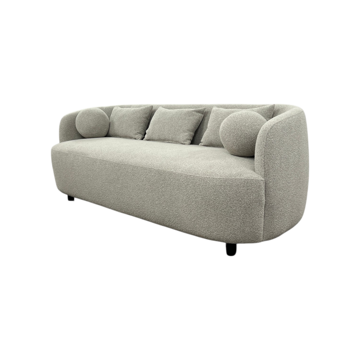 Wade Logan Theodore 85" Wide Modern Boucle Upholstered 3 Seat Sofa