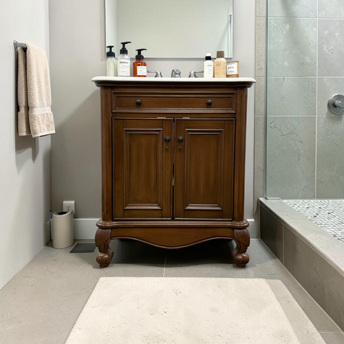 Red Barrel Studio 30'' Single Bathroom Vanity with Engineered Marble Top, image 1