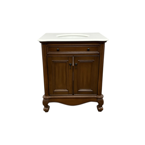 Red Barrel Studio 30'' Single Bathroom Vanity with Engineered Marble Top, image 3