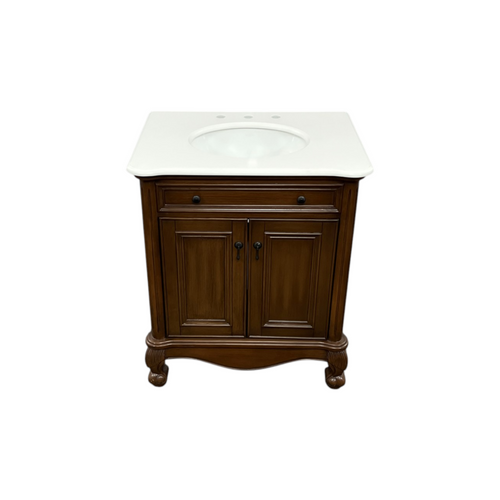 Red Barrel Studio 30'' Single Bathroom Vanity with Engineered Marble Top, image 4