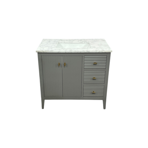 Vanity Art Laval 36" Single Sink Freestanding Bathroom Vanity with Engineered Marble Top, image 3