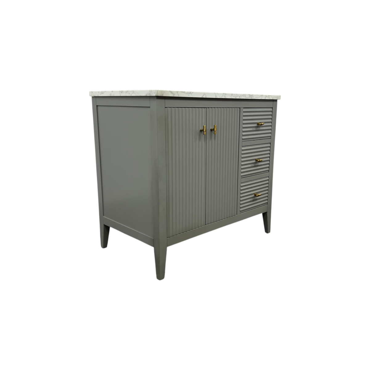Vanity Art Laval 36" Single Sink Freestanding Bathroom Vanity with Engineered Marble Top