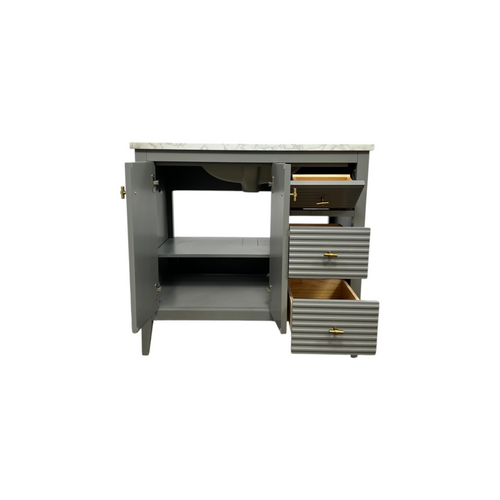 Vanity Art Laval 36" Single Sink Freestanding Bathroom Vanity with Engineered Marble Top, image 13