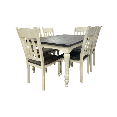 Lark Manor Aashma 6 - Person Extendable Solid Wood Top Four Leg Dining Set, image 5