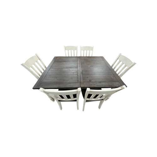 Lark Manor Aashma 6 - Person Extendable Solid Wood Top Four Leg Dining Set, image 7