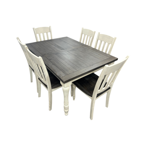 Lark Manor Aashma 6 - Person Extendable Solid Wood Top Four Leg Dining Set, image 8