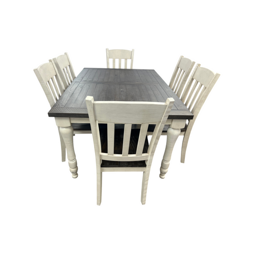 Lark Manor Aashma 6 - Person Extendable Solid Wood Top Four Leg Dining Set, image 9