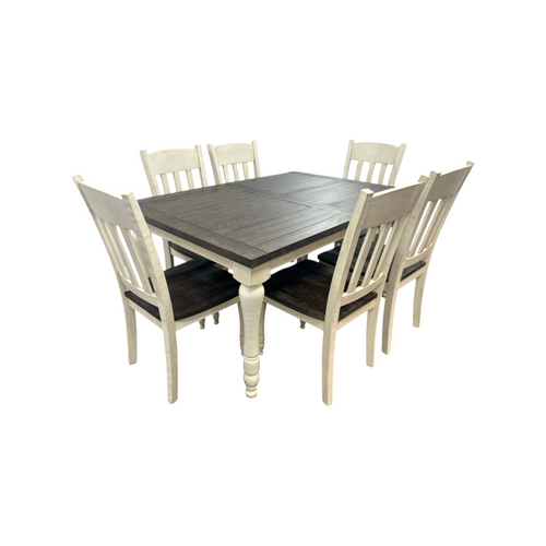 Lark Manor Aashma 6 - Person Extendable Solid Wood Top Four Leg Dining Set, image 10