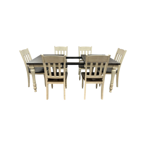 Lark Manor Aashma 6 - Person Extendable Solid Wood Top Four Leg Dining Set, image 12