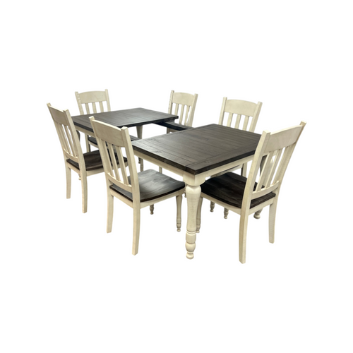 Lark Manor Aashma 6 - Person Extendable Solid Wood Top Four Leg Dining Set, image 13