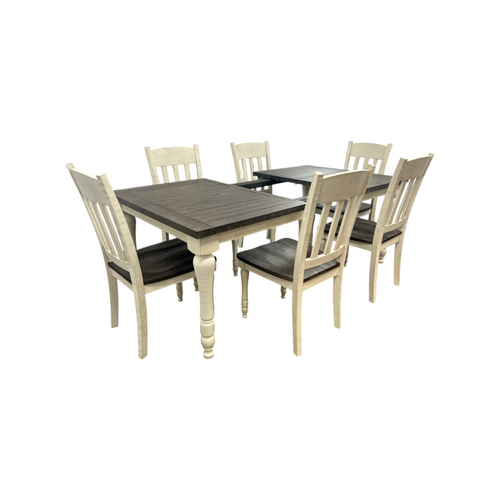 Lark Manor Aashma 6 - Person Extendable Solid Wood Top Four Leg Dining Set, image 14