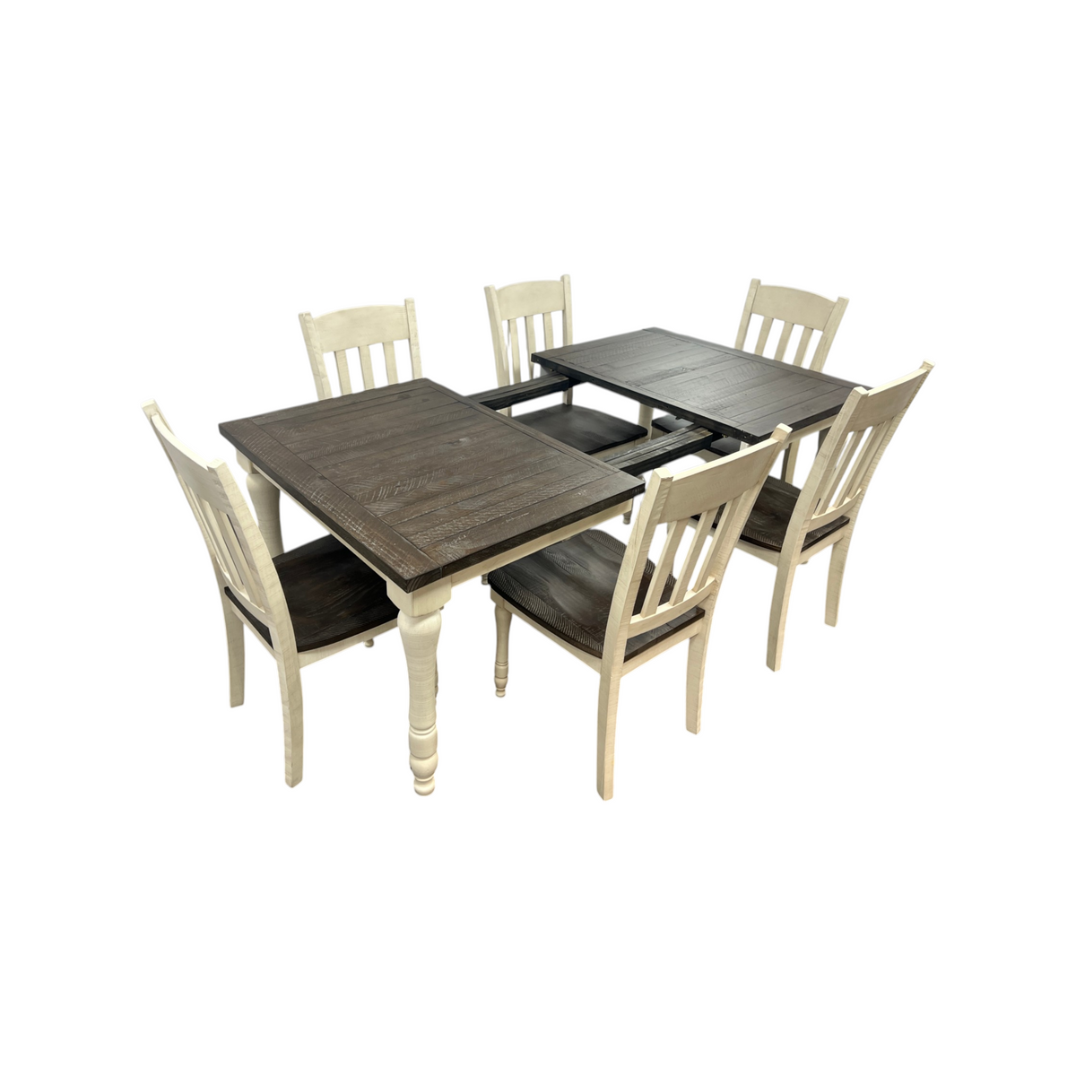Lark Manor Aashma 6 - Person Extendable Solid Wood Top Four Leg Dining Set