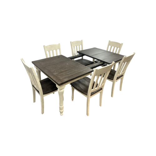 Lark Manor Aashma 6 - Person Extendable Solid Wood Top Four Leg Dining Set, image 15